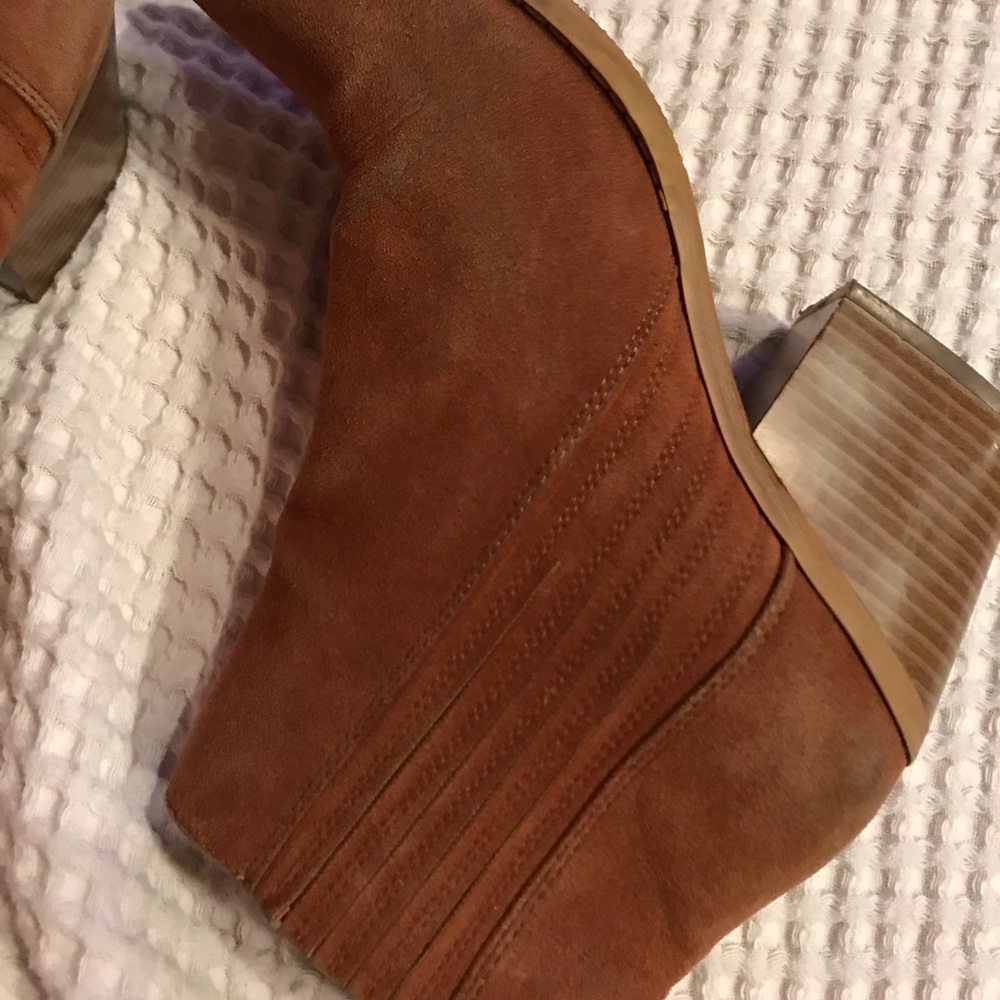 Forever 21 Faux Suede Camel Brown Pointed Bootie - image 5